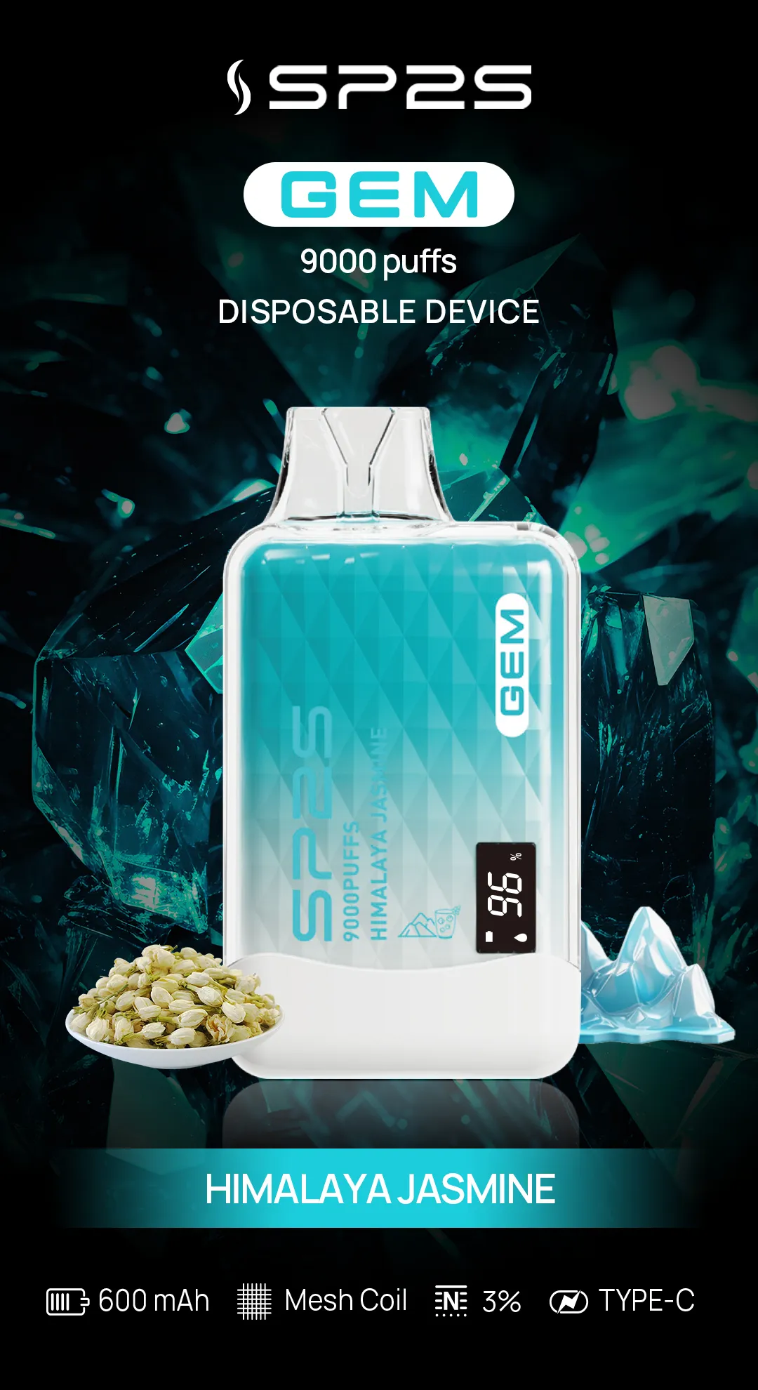 SP2S 拋棄式 9000 口 喜馬拉雅茉莉